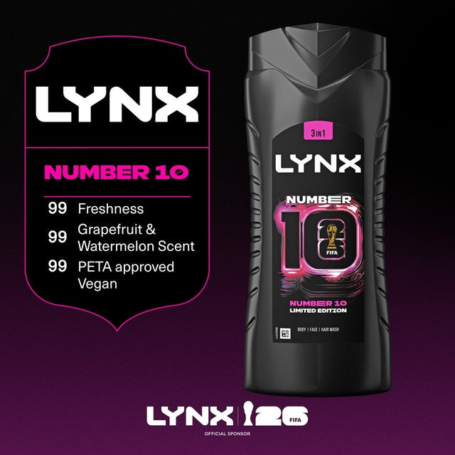 Lynx shower gel Number 10 FIFA limited edition, imported from the UK