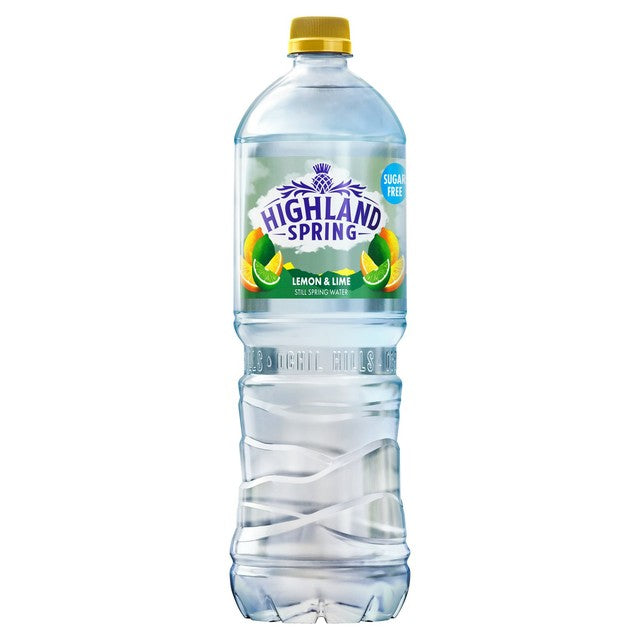 Highland Spring lemon and lime flavoured still water 1.25L, UK version