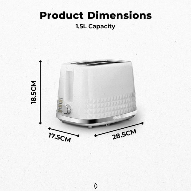 Tower Solitaire 2 slice toaster white (British brand)