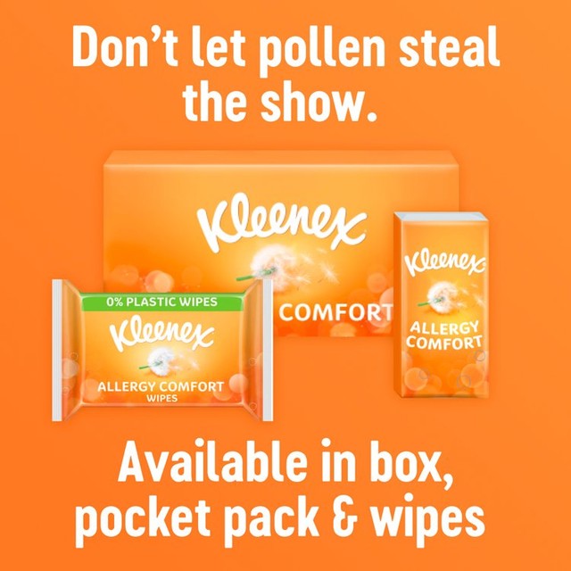 Kleenex Allergy Comfort tissues 6 pack, UK version