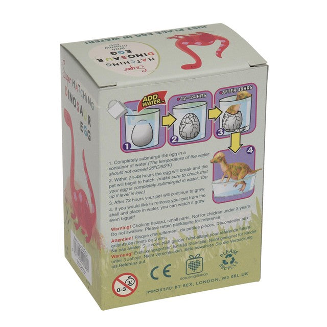 Rex London dinosaur egg hatching toy, imported from the UK