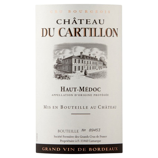 Cht du Cartillon red wine Haut Medoc 75cl - British product