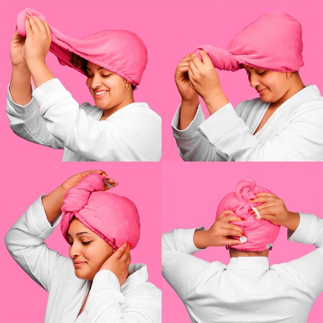 Noughty hair towel hot pink, imported from the UK