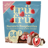 TruFru frozen raspberries in white milk chocolate 200g - British product