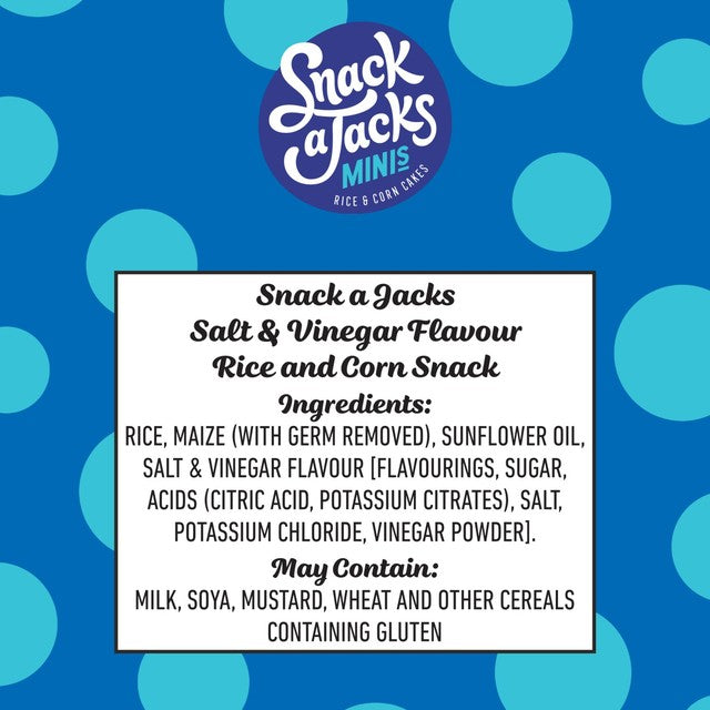 Snack a Jacks Salt & Vinegar rice cakes 23g (British brand)