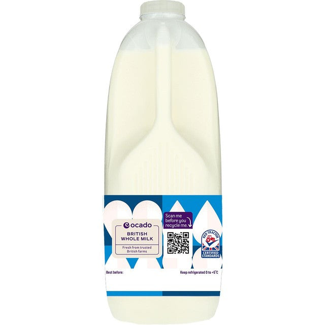 Ocado helmelk 4 pints, importert fra Storbritannia