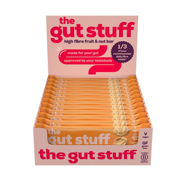 Good Fibrations peanut butter fruit nut fibre bars 12x35g (British brand)