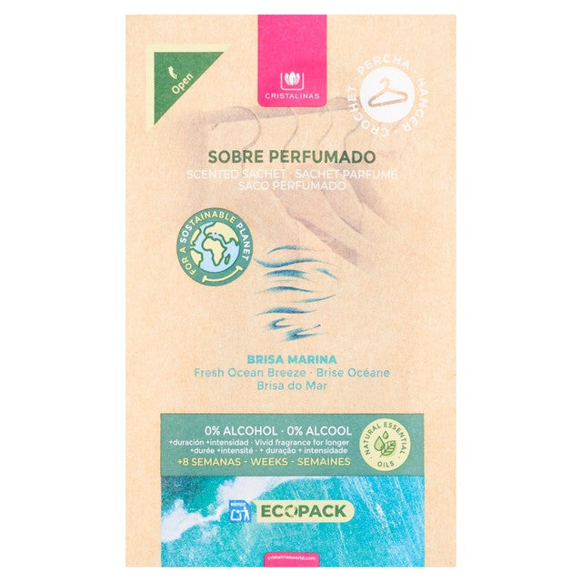 Cristalinas Wardrobe and Drawer Freshener Fresh Ocean Breeze 7g - British product