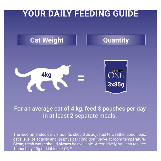 Purina One Senior cat food mixed selection 40x85g, imported from the UK