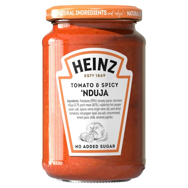 Heinz Tomato & Spicy Nduja Pasta Sauce 350g, UK version