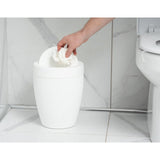 Addis Faux Hessian white bathroom bin 5 litre - British product
