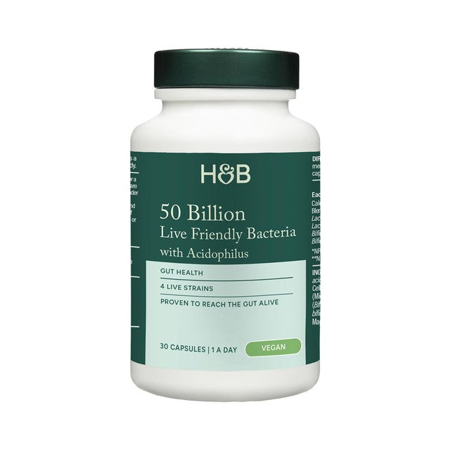Holland & Barrett probiotic capsules 50 billion vegan 30 capsules, UK version