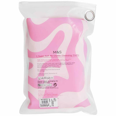 M&S M&S Bloom Super Soft Reusable Face Cleansing Cloths - اشترِ عبر الإنترنت من McGrocer
