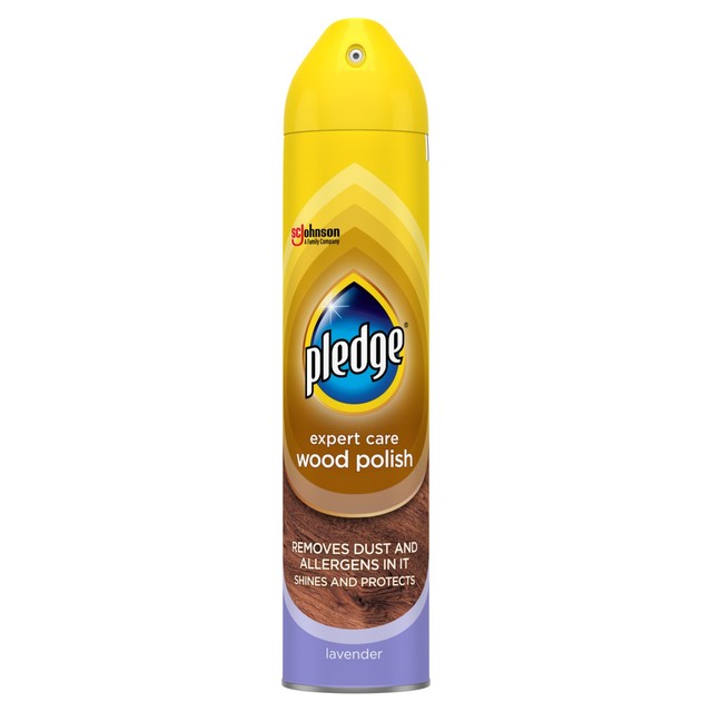 Pledge furniture polish spray lavender 250ml, imported from the UK