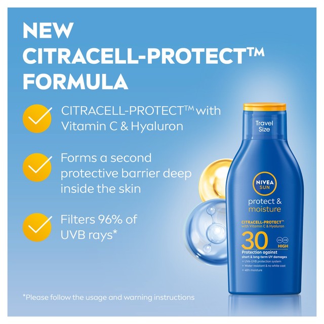NIVEA Sun Lotion SPF 30 100ml, imported from the UK