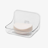 Addis Invisifix clear soap dish tray with wall mount storage - British product