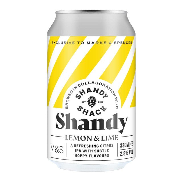 M&S Lemon & Lime Shandy 330ml can, UK version
