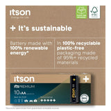ITSON Itspremium AA alkaline batteries 10-pack, UK version