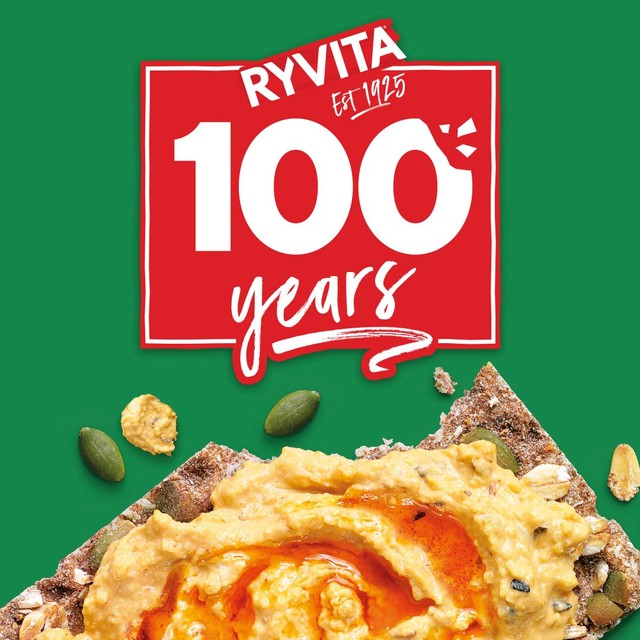 Ryvita Crispbread Pumpkin Seed & Oat 200g, imported from the UK