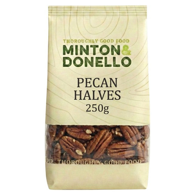 Minton & Donello Pecan Halves 250g, imported from the UK