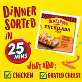 Old El Paso Cheesy Baked Enchilada Kit 663g, imported from the UK