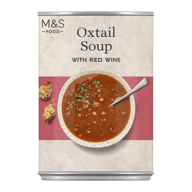 M&S canned oxtail soup, imported from the UK