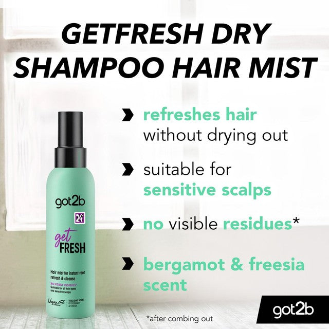 Got2b Get Fresh dry shampoo hair mist 150ml, UK version