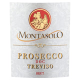 MONTASOLO Prosecco DOC Brut 75cl, imported from the UK