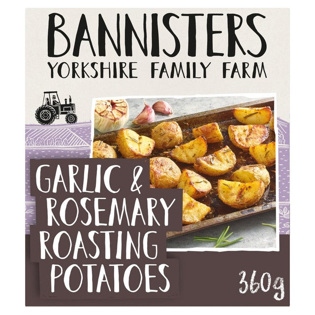 Bannisters Farm garlic & rosemary roasting potatoes 360g - British product
