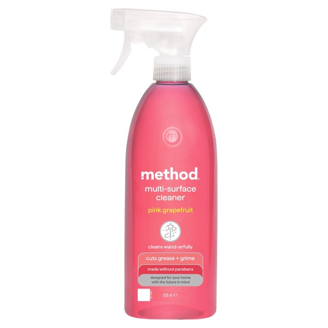 Method Pink Grapefruit All Purpose Spray 828ml, imported from the UK