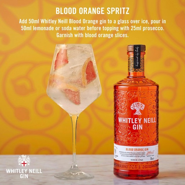 Whitley Neill Blood Orange Gin 70cl (British brand)