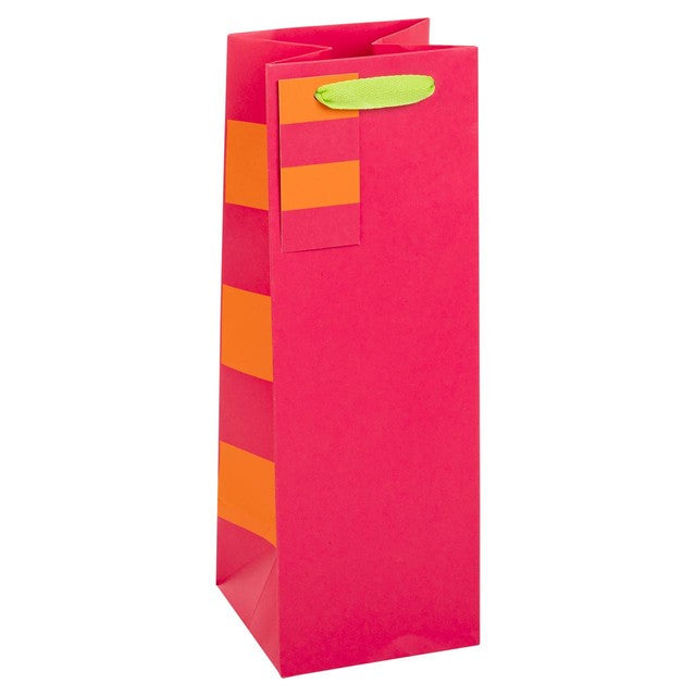 M&S pink stripe bottle bag, imported from the UK