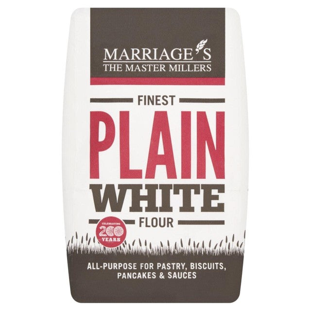 Marriage's Finest Plain Flour 1.5kg, imported from the UK