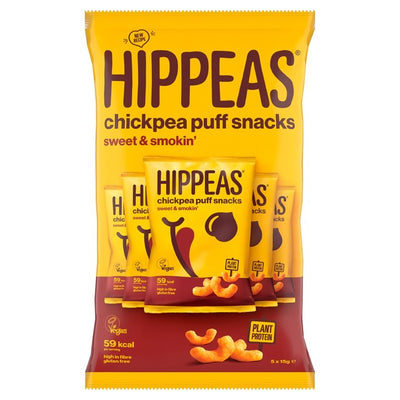 M&S Hippeas Chickpea Puffs Sweet & Smokin' Snack Multipack 5-Pack- Kjøp online hos McGrocer