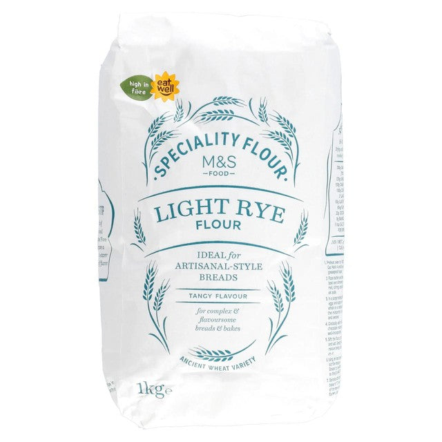 M&S light rye flour 1kg, imported from the UK