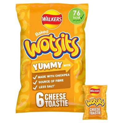 Sainsburys Walkers Wotsits Cheese Toastie Multipack Chickpea Crisps 6 x 16g- Buy online at McGrocer