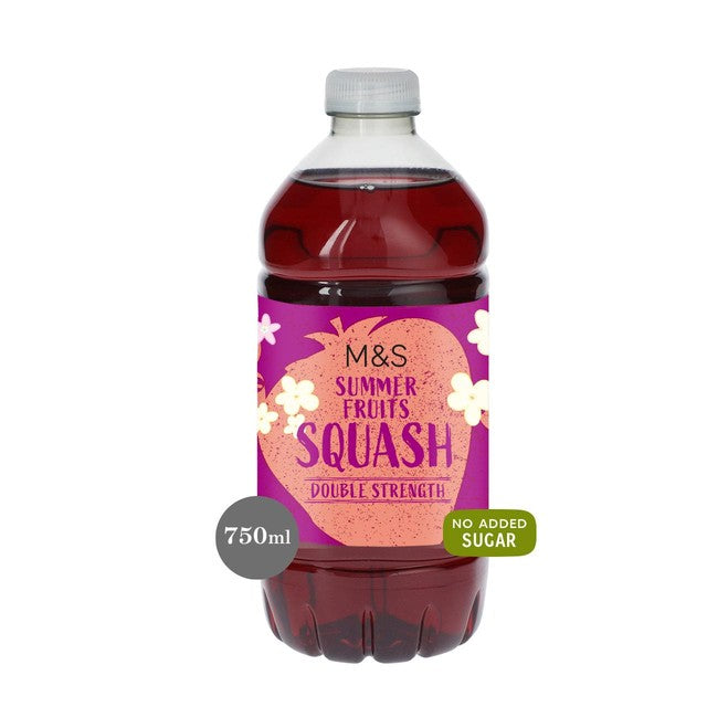Marks & Spencer Summer Fruits Squash 750ml, imported from the UK