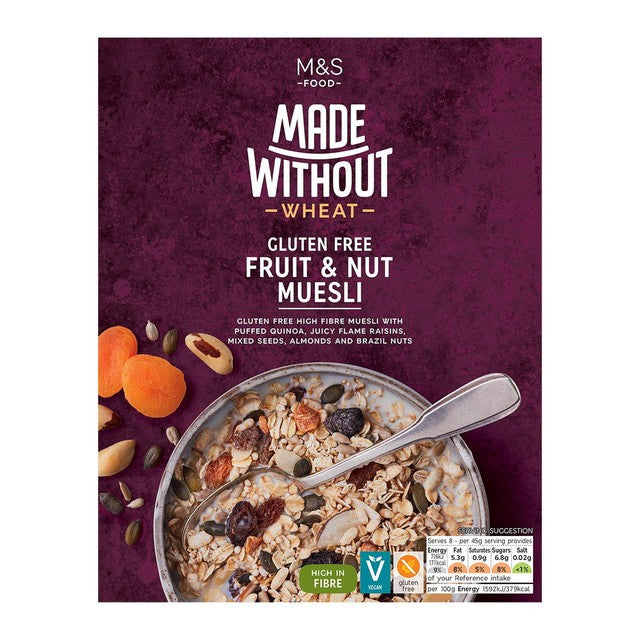 M&S fruit and nut muesli 360g, imported from the UK