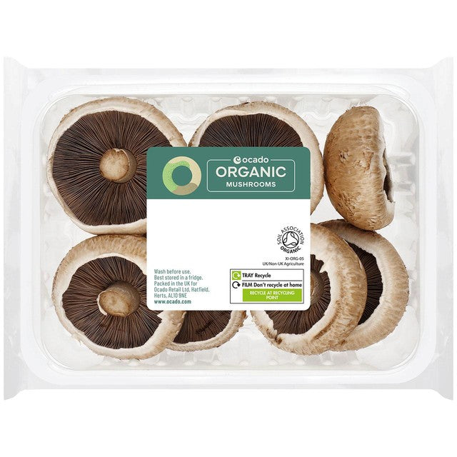 Ocado Bio-Portobello-Pilze 200 g, importiert aus Großbritannien