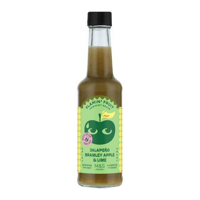 M&S hot sauce with jalapeno, apple, and lime, UK version
