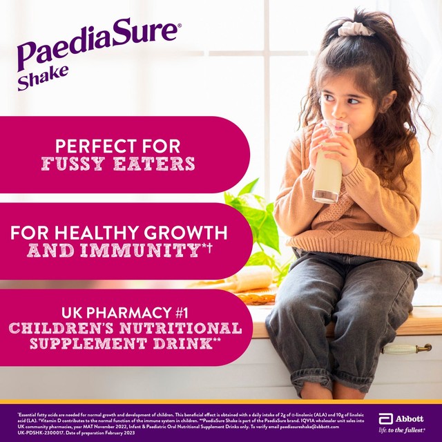 PaediaSure vanilla nutritional supplement powder, imported from the UK