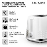 Tower Solitaire 2 slice toaster white (British brand)