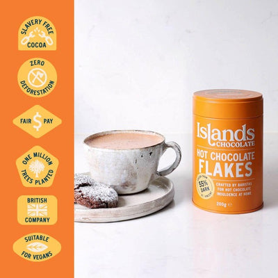 M&S Islands Chocolate 55 % Mørk Varm Sjokolade Flak Boks 200g - Kjøp online hos McGrocer