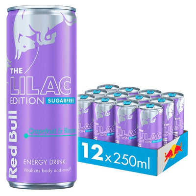 M&S Red Bull Sugar Free Lilac Edition Grapefruit and Blossom Energy Drink 12 x 250ml- Buy online at McGrocer