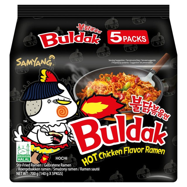 Buldak hot chicken ramen instant noodles multipack, imported from the UK