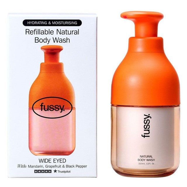 Fussy Refillable Natural Body Wash Wide Eyed 320ml, imported from the UK