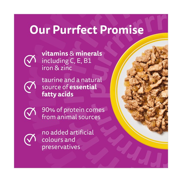Whiskas 7+ senior wet cat food poultry feasts in jelly, imported from the UK