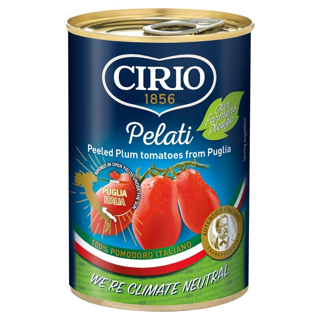 Cirio peeled plum tomatoes 400g - British product