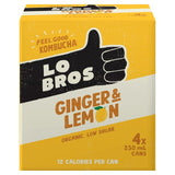 Lo Bros ginger lemon kombucha multipack 4x250ml, UK version