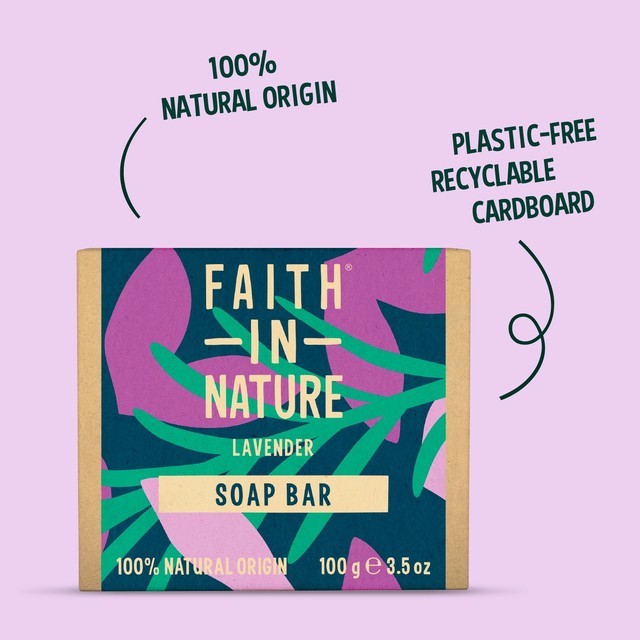 Faith In Nature lavender soap bar 100g - British product